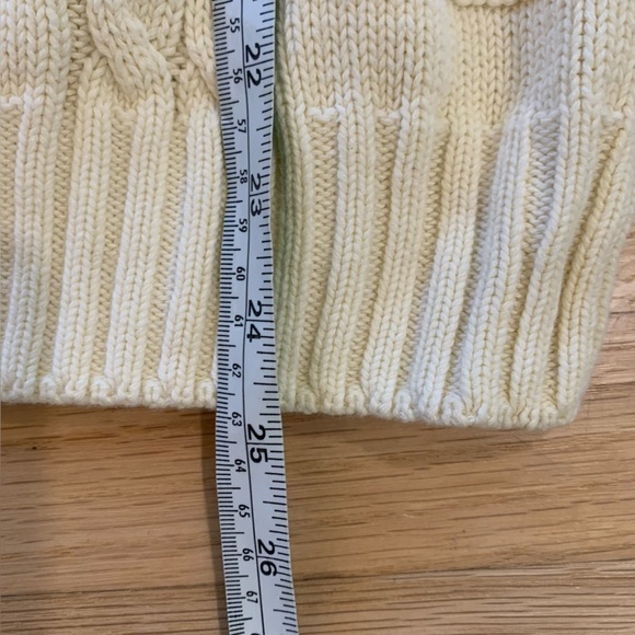 Vintage Cable Knit Fisherman Sweater Made in USA Outings Traditionals Ivory Sz M - Picture 9 of 9